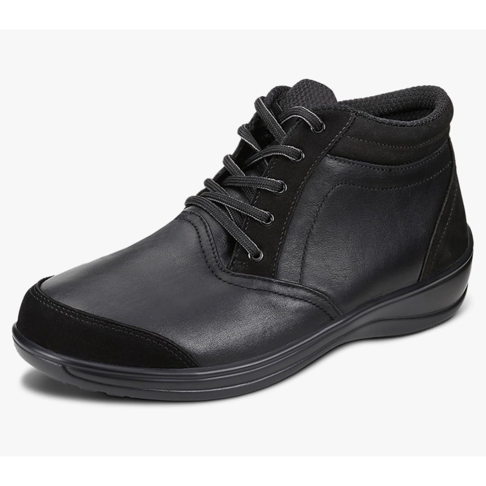 Women's Orthofeet‎ Black Boot size 7.5 N with ortho-cushion system & box